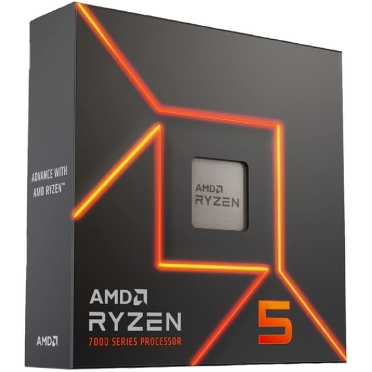 Processador AMD Ryzen 5 7600X 4.7GHz (Turbo 5.3GHz) 32MB Cache AM5