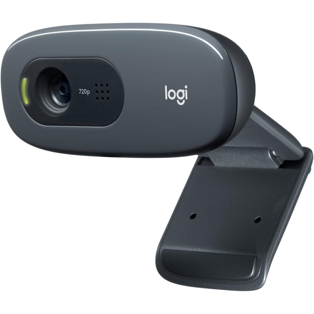 Webcam Logitech C270 HD com Microfone Integrado - USB - Widescreen 720p