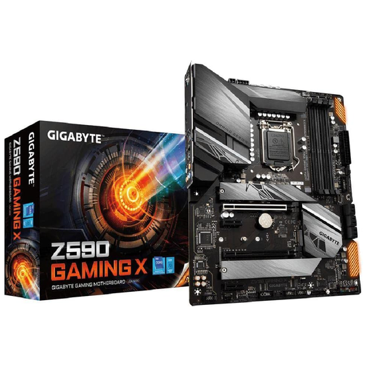 Placa-Mãe GIGABYTE Z590 Gaming X, Intel LGA 1200, ATX, DDR4, PCIe 4.0, M.2 Triplo, USB 3.2 Gen2X2 Type-C, LAN 2.5GbE