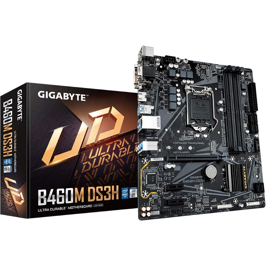 Placa-Mãe GIGABYTE B460M DS3H LGA1200 DDR4 Micro ATX M.2 RGB