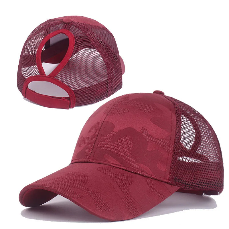 <h2>Boné Feminino Snapback Camuflado 2024 – Modelo Trucker com Tela, Abertura para Rabo de Cavalo e Estilo Despojado</h2>