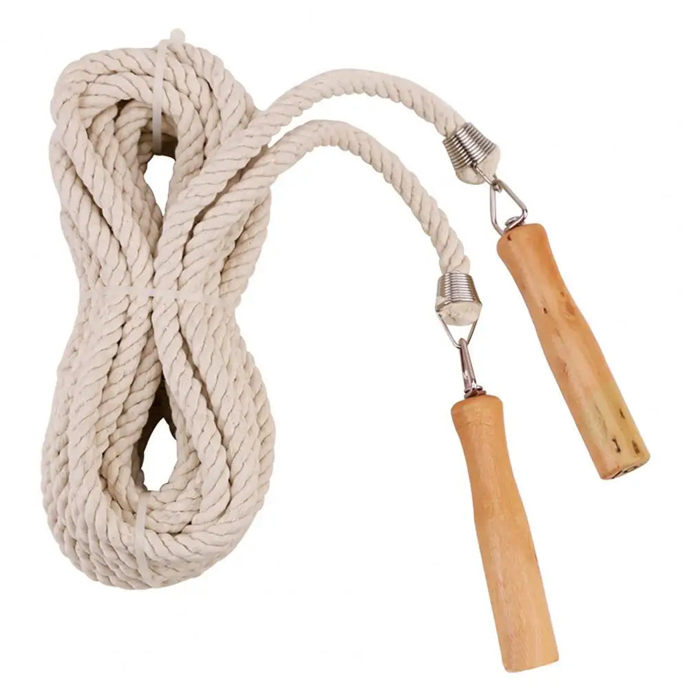 <h2>Corda de Pular Ajustável com Cabo de Madeira Antiderrapante – Sem Emaranhado para Treino</h2>