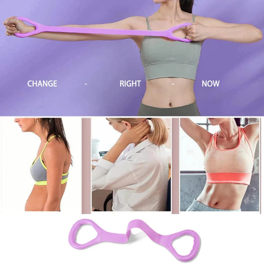 <h2>Kit com 8 Faixas Elásticas de Resistência – Treino de Braço, Costas, Ombro, Yoga, Pilates e Fisioterapia</h2>