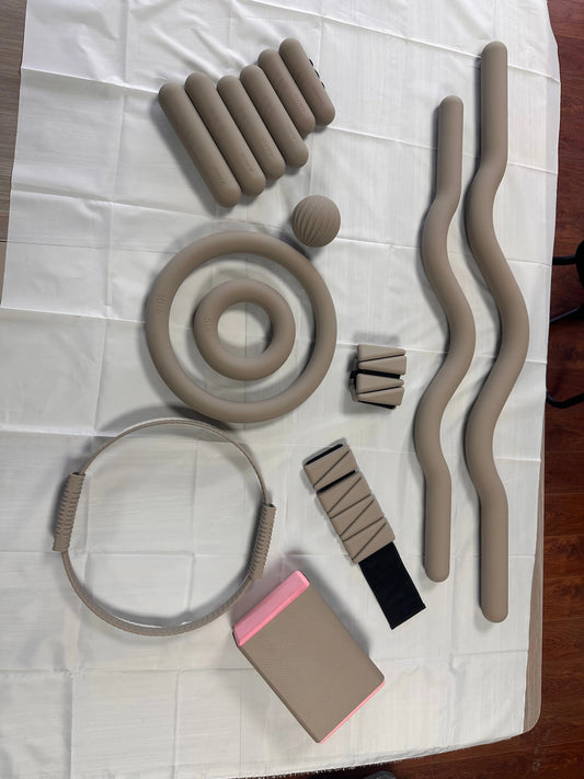 <h2>Conjunto Personalizado de Pilates – Barra de Silicone, Anel de Energia e Anel de Peso para Yoga</h2>