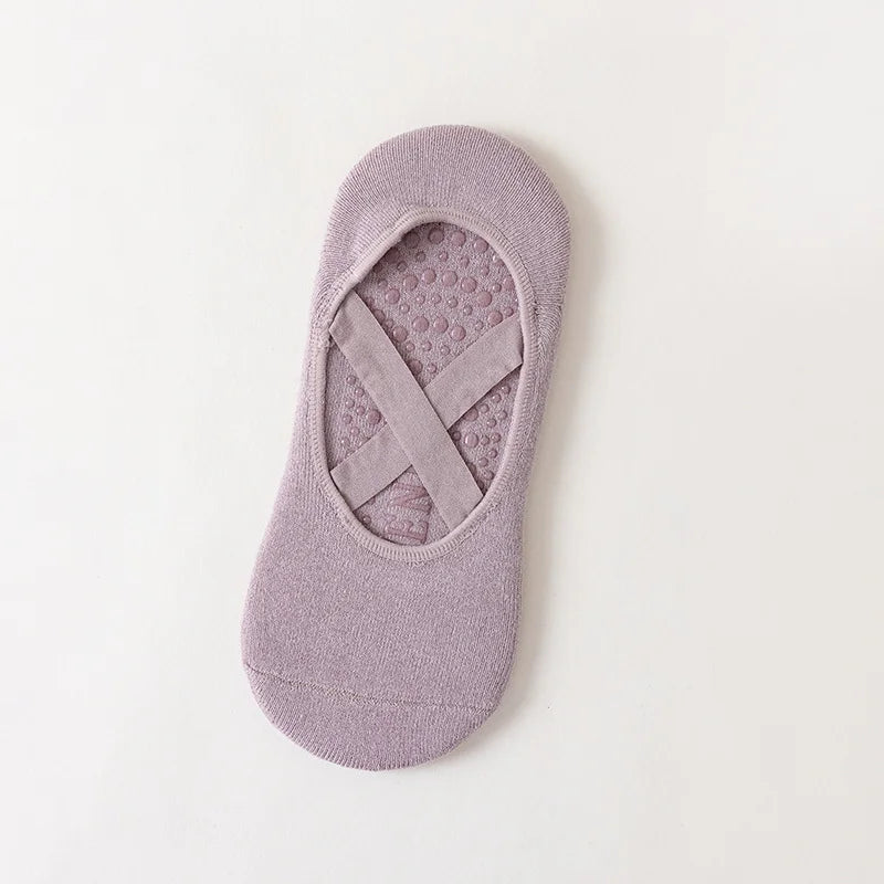 <h2>Meias de Yoga Antiderrapantes de Algodão e Silicone para Mulheres – Meias com Vendagem Respirável (3, 5 ou 1 Par)</h2>