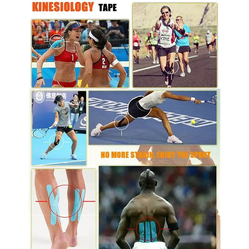 <h2>Fitas Kinesio Elásticas para Joelheiras – Bandagem Auto-Adesiva para Suporte e Recuperação Esportiva</h2>