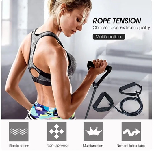 <h2>Bandas de resistência com alças para treino em casa – equipamento para homens e mulheres, 5 níveis</h2>