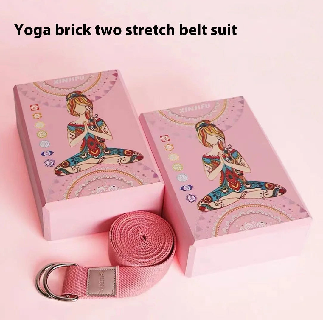 <h2>Conjunto de Tijolos de Yoga em EVA de Alta Densidade – Faixa Elástica Colorida para Prática e Dança</h2>