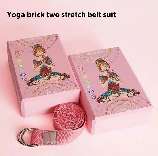 <h2>Conjunto de Tijolos de Yoga em EVA de Alta Densidade – Faixa Elástica Colorida para Prática e Dança</h2>