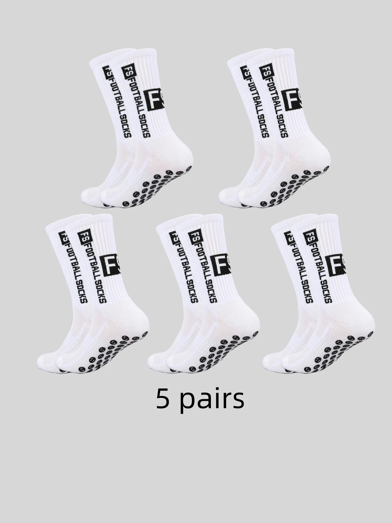 <h2>5 Pares de Pontos Adesivos Multicoloridos para Meias de Futebol – Antiderrapantes, Absorventes de Suor e Anti-odor</h2>