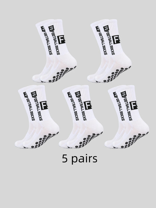 <h2>5 Pares de Pontos Adesivos Multicoloridos para Meias de Futebol – Antiderrapantes, Absorventes de Suor e Anti-odor</h2>