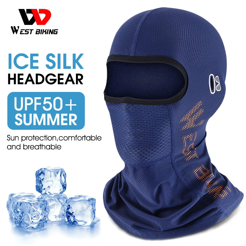 <h2>West Biking – Balaclava Masculina de Verão com Proteção UV, Seda Gelada e Respirável para Ciclismo e Motocicleta</h2>