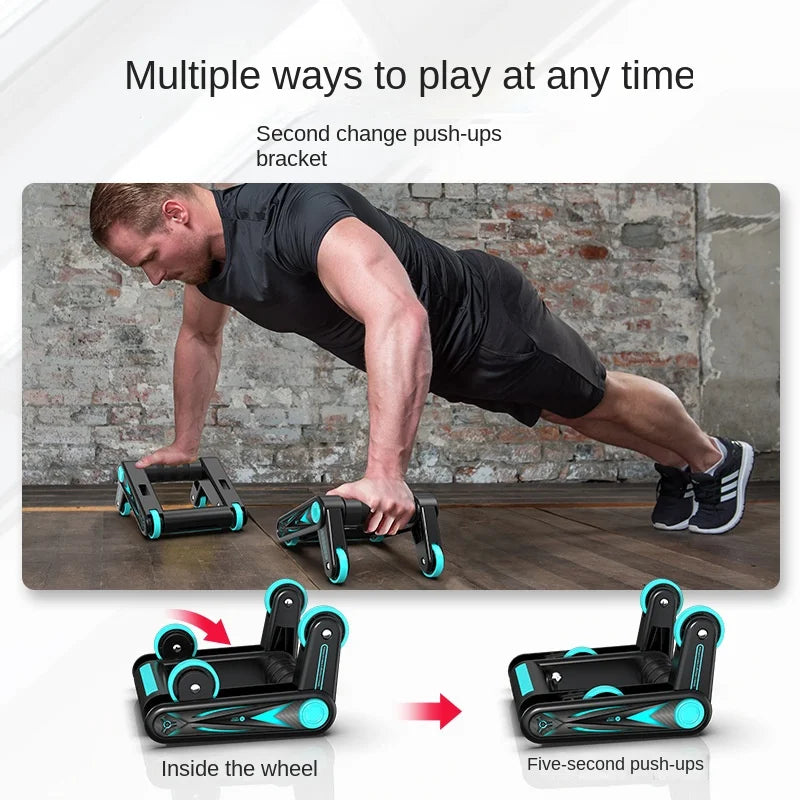 <h2>Rodillo Abdominal Plegable para Homem e Mulher – Equipamento Fitness para Flexões em Casa</h2>