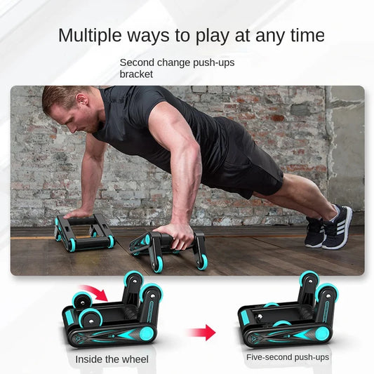 <h2>Rodillo Abdominal Plegable para Homem e Mulher – Equipamento Fitness para Flexões em Casa</h2>