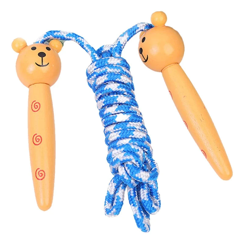 <h2>Corda de Pular para Crianças com 7 Cores – Madeira, Esporte, Fitness, Desenhos Animados</h2>