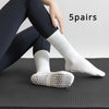 <h2>5 Pares de Meias de Yoga Antiderrapantes para Mulheres – Meias Respirável de Cano Médio para Fitness, Barre e Pilates, 8 Cores</h2>