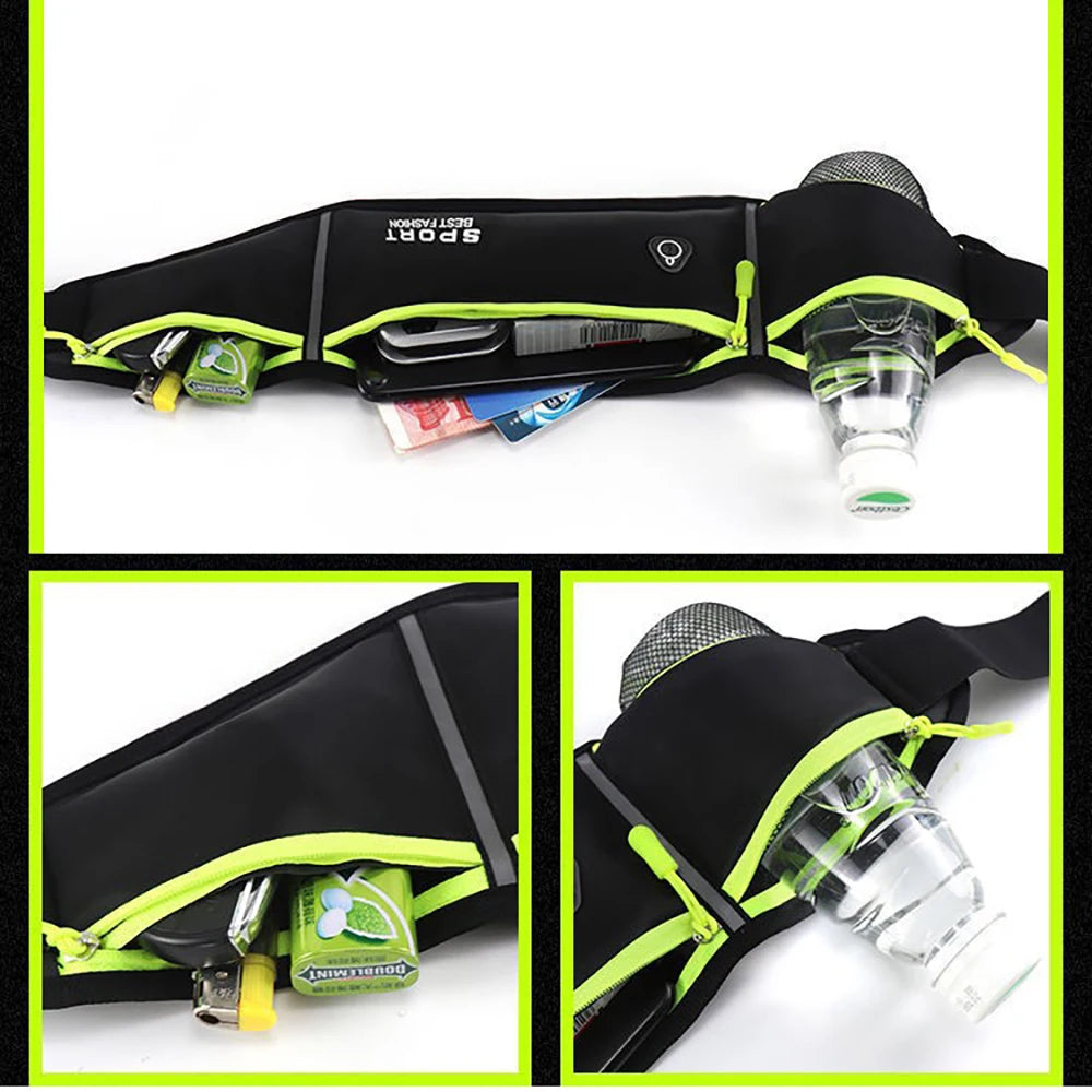<h2>Bolsa de Cintura para Corrida com Suporte para Garrafa – Unissex para Hidratação e Telefone</h2>
