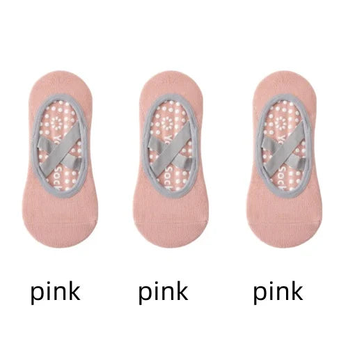<h2>1 ou 3 Pares de Meias Profissionais de Yoga para Mulheres – Meias Antiderrapantes com Silicone para Ballet e Pilates</h2>