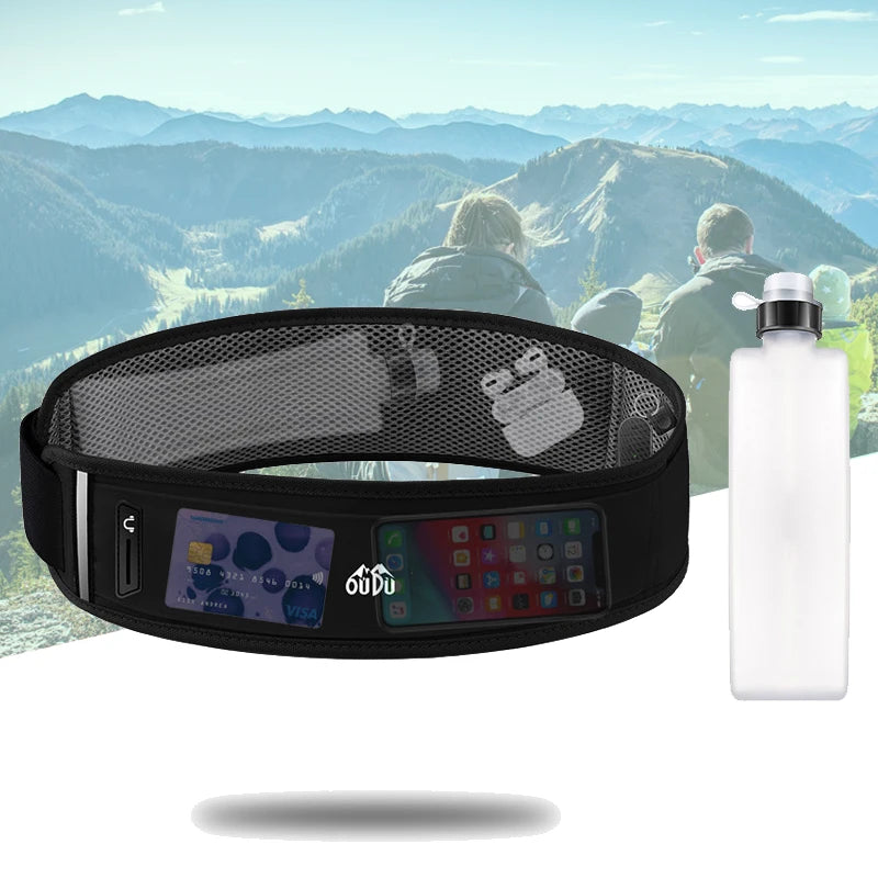 <h2>Bolsa de Cintura para Corrida com Suporte para Garrafa – Unissex para Verão, Ginásio e Maratona</h2>