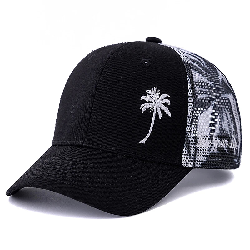 <h2>Boné Unissex com Estampa de Coqueiro – Estilo Streetwear Ajustável para o Verão</h2>