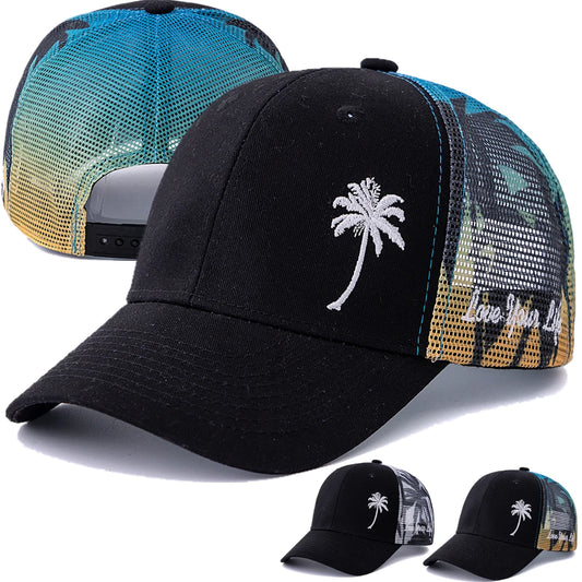 <h2>Boné Unissex com Estampa de Coqueiro – Estilo Streetwear Ajustável para o Verão</h2>