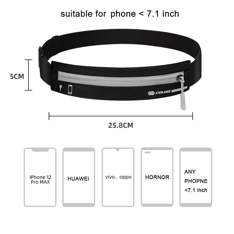 <h2>Cinto de Corrida à Prova d'Água – Bolsa de Cintura Escondida para Celular e Acessórios, Unissex para Academia</h2>