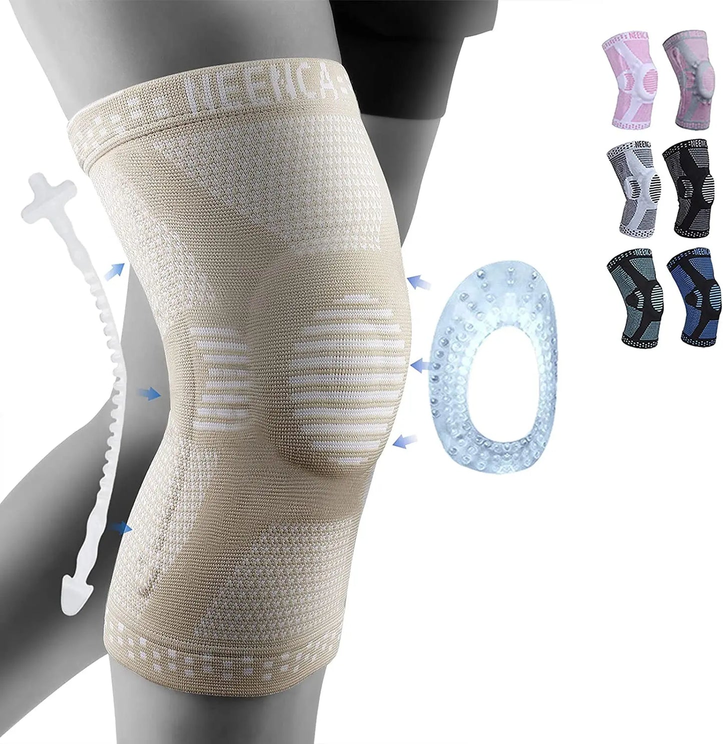 <h2>NEENCA Joelheira com Almofada de Gel e Estabilizadores Laterais – Suporte para Artrite e Lesões ACL</h2>