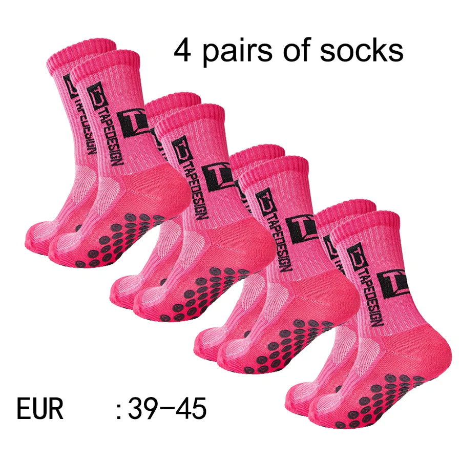 <h2>Pacote com 4 Pares de Meias de Futebol – Meias de Cano Médio TC Antiderrapantes e Respirável para Treinamento e Competição</h2>