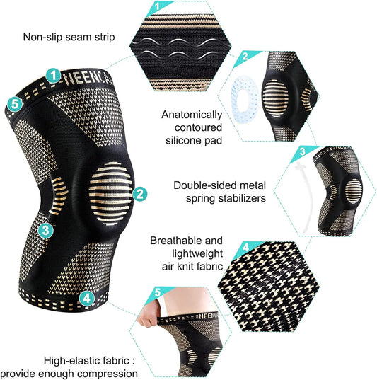 <h2>NEENCA Joelheira com Almofada de Gel e Estabilizadores Laterais – Suporte para Artrite e Lesões ACL</h2>