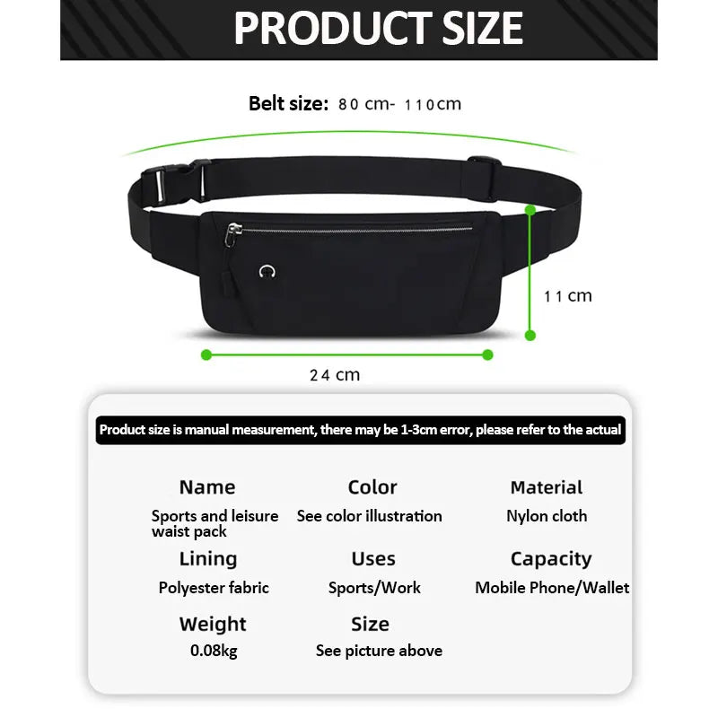<h2>Saco de Cintura Esportivo – Bolsa Leve com Alça Ajustável para Celular e Acessórios</h2>