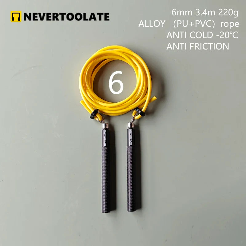 <h2>Corda de Pular com Rolamento de Esferas Metálico – Rotação 360°, Cabo de Metal, Sem Emaranhado</h2>