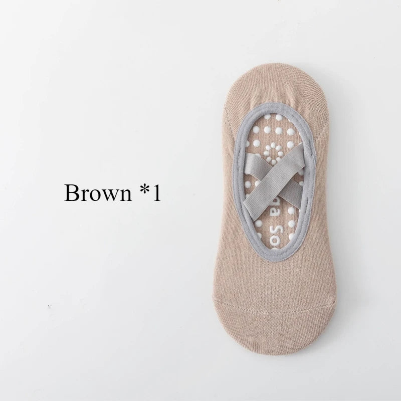 <h2>1 ou 3 Pares de Meias Profissionais de Yoga para Mulheres – Meias Antiderrapantes com Silicone para Ballet e Pilates</h2>