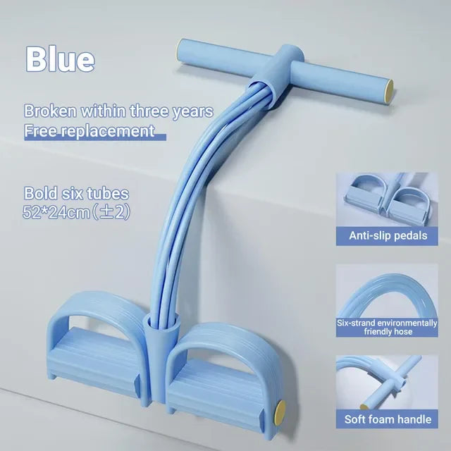 <h2>Bandas de resistência com 6 tubos – equipamento para abdômen, cintura e braços, extrator de pedal para Yoga</h2>