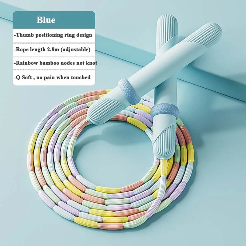 <h2>Corda de Pular de Bambu 2,8m – PVC para Iniciantes, Adultos e Crianças, Conta Macia, Sem Emaranhado</h2>