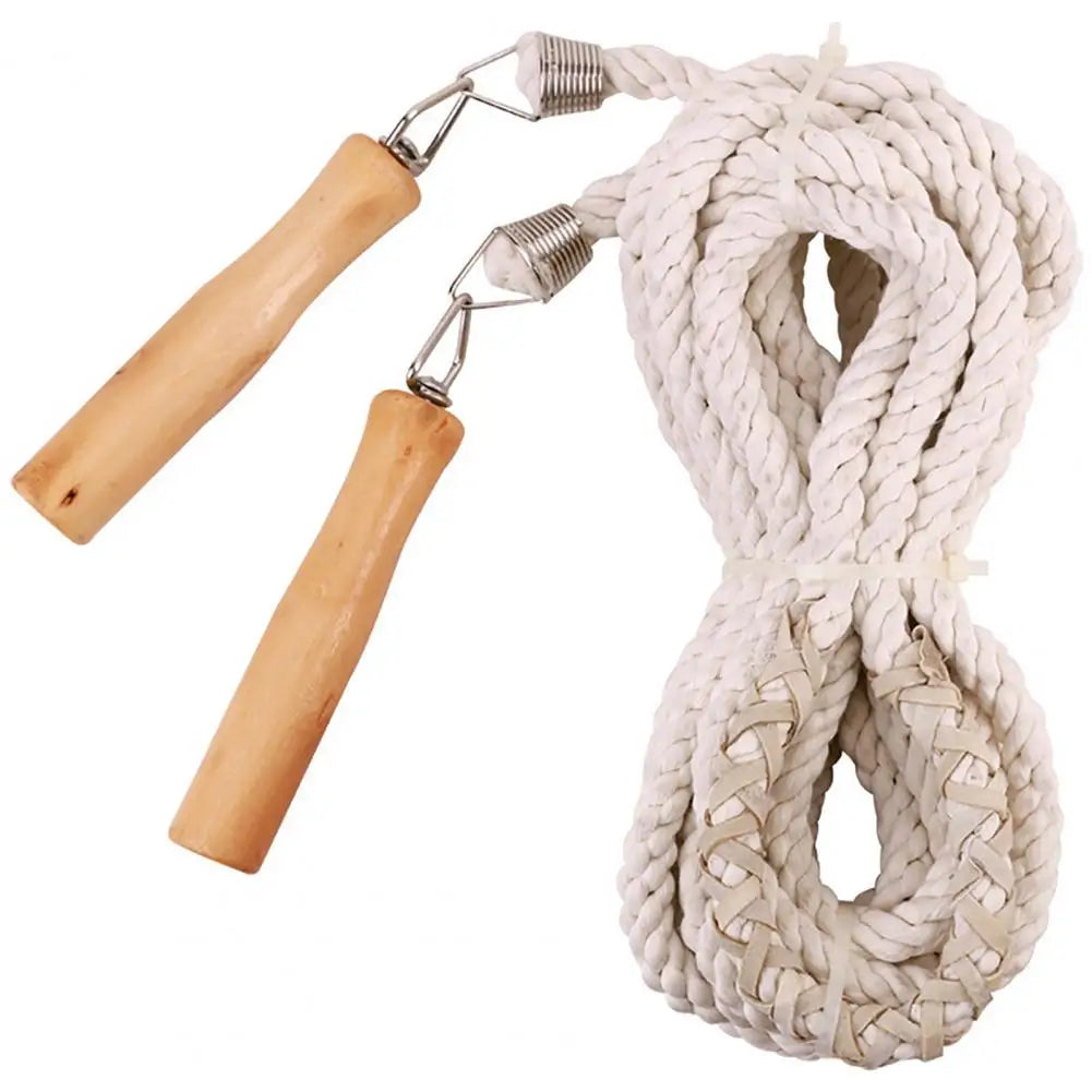 <h2>Corda de Pular Ajustável com Cabo de Madeira Antiderrapante – Sem Emaranhado para Treino</h2>