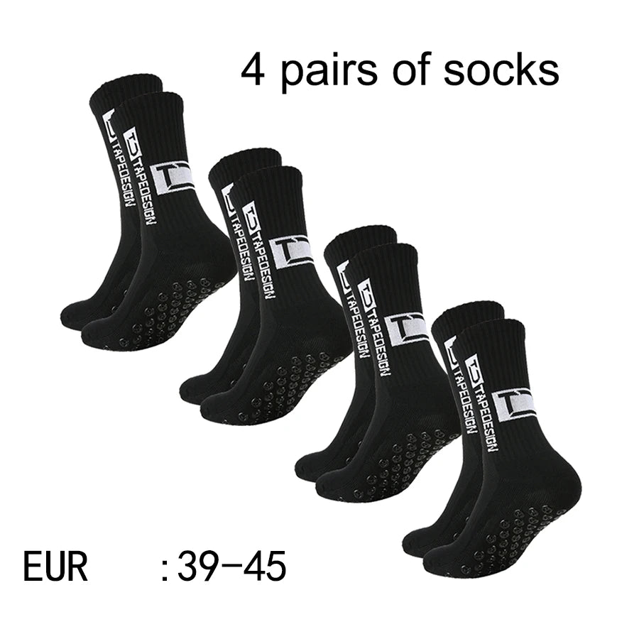 <h2>Pacote com 4 Pares de Meias de Futebol – Meias de Cano Médio TC Antiderrapantes e Respirável para Treinamento e Competição</h2>