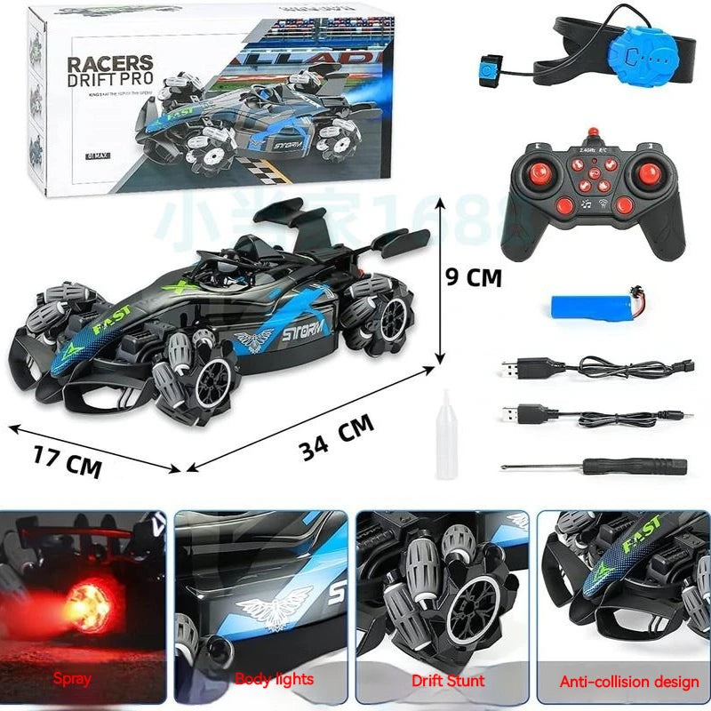 <h2>Carro RC Off-Road para Crianças – Controle Remoto com Sensor de Gestos, Drift, Luz LED e 4WD</h2>