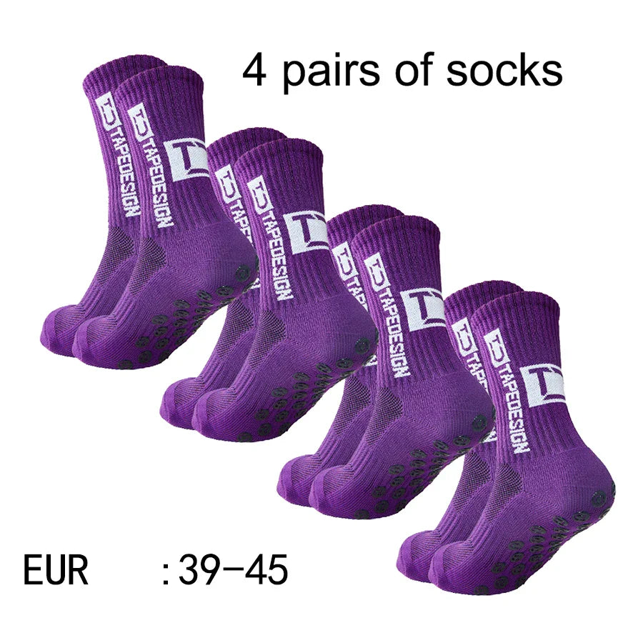 <h2>Pacote com 4 Pares de Meias de Futebol – Meias de Cano Médio TC Antiderrapantes e Respirável para Treinamento e Competição</h2>