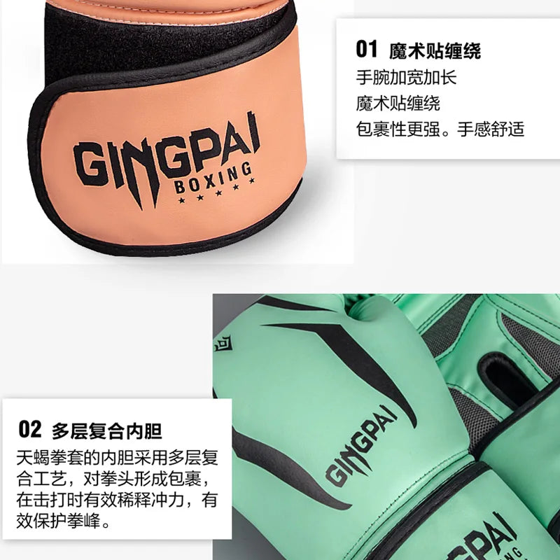 <h2>Luvas de Boxe de Alta Qualidade para Adultos e Crianças – Luvas de Couro MMA Muay Thai, Equipamentos de Ginásio Sanda, 6 a 12 OZ</h2>