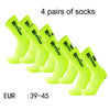 <h2>Pacote com 4 Pares de Meias de Futebol – Meias de Cano Médio TC Antiderrapantes e Respirável para Treinamento e Competição</h2>