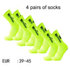 <h2>Pacote com 4 Pares de Meias de Futebol – Meias de Cano Médio TC Antiderrapantes e Respirável para Treinamento e Competição</h2>