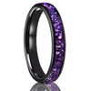 <h2>Anel de Carboneto de Tungstênio com Ametista – 6mm e 8mm, Ideal para Casamento, Noivado e Presente</h2>