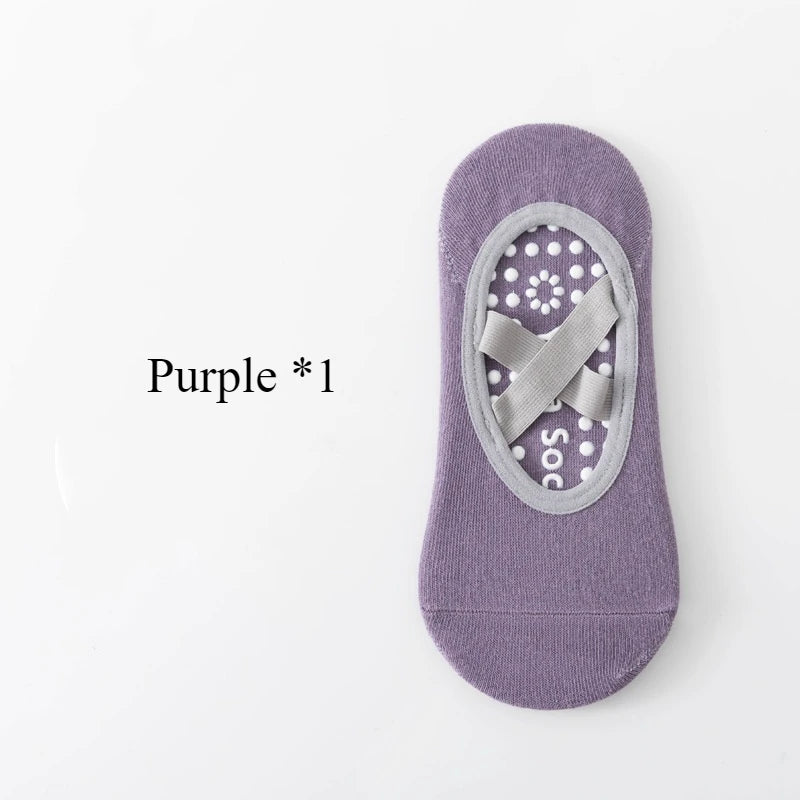 <h2>1 ou 3 Pares de Meias Profissionais de Yoga para Mulheres – Meias Antiderrapantes com Silicone para Ballet e Pilates</h2>
