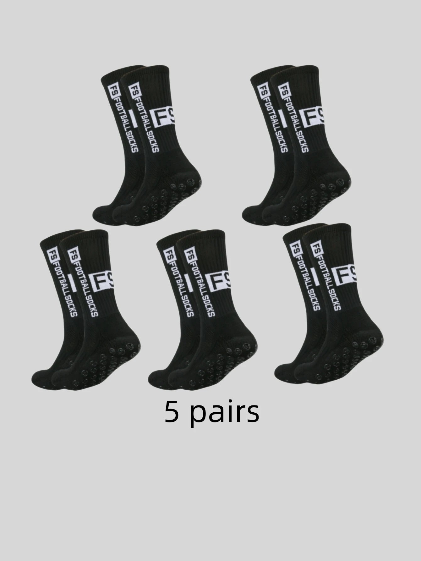 <h2>5 Pares de Pontos Adesivos Multicoloridos para Meias de Futebol – Antiderrapantes, Absorventes de Suor e Anti-odor</h2>