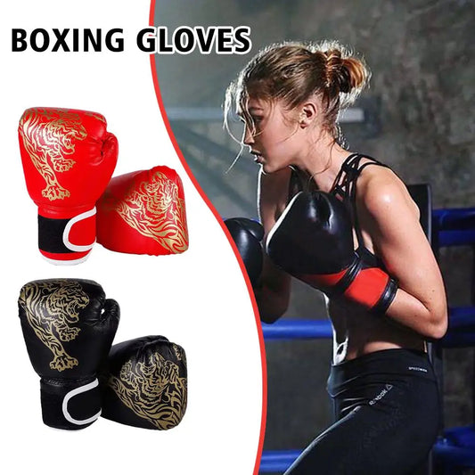 <h2>Luvas de Boxe Estilo Tigre para Adultos – Luvas para Saco Pesado, Almofadas de Foco para Treinamento de Kickboxing, MMA e Boxe</h2>