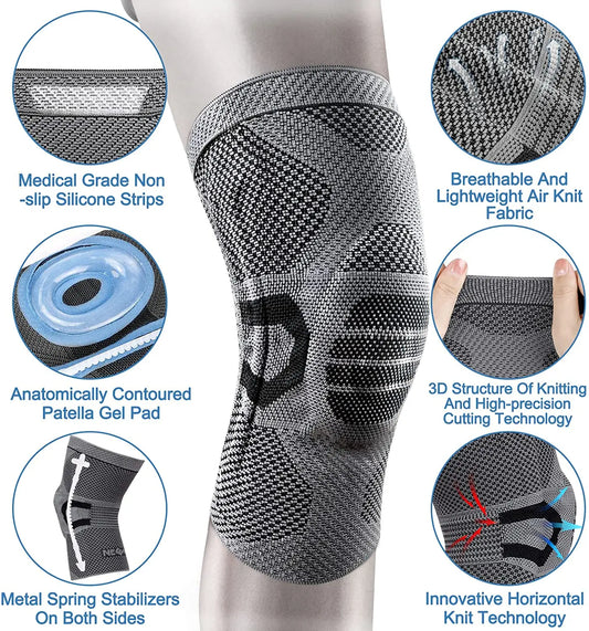 <h2>Neenca Joelheira de Compressão – Manga de Suporte para Esportes, Corrida e Recuperação de Artrite</h2>