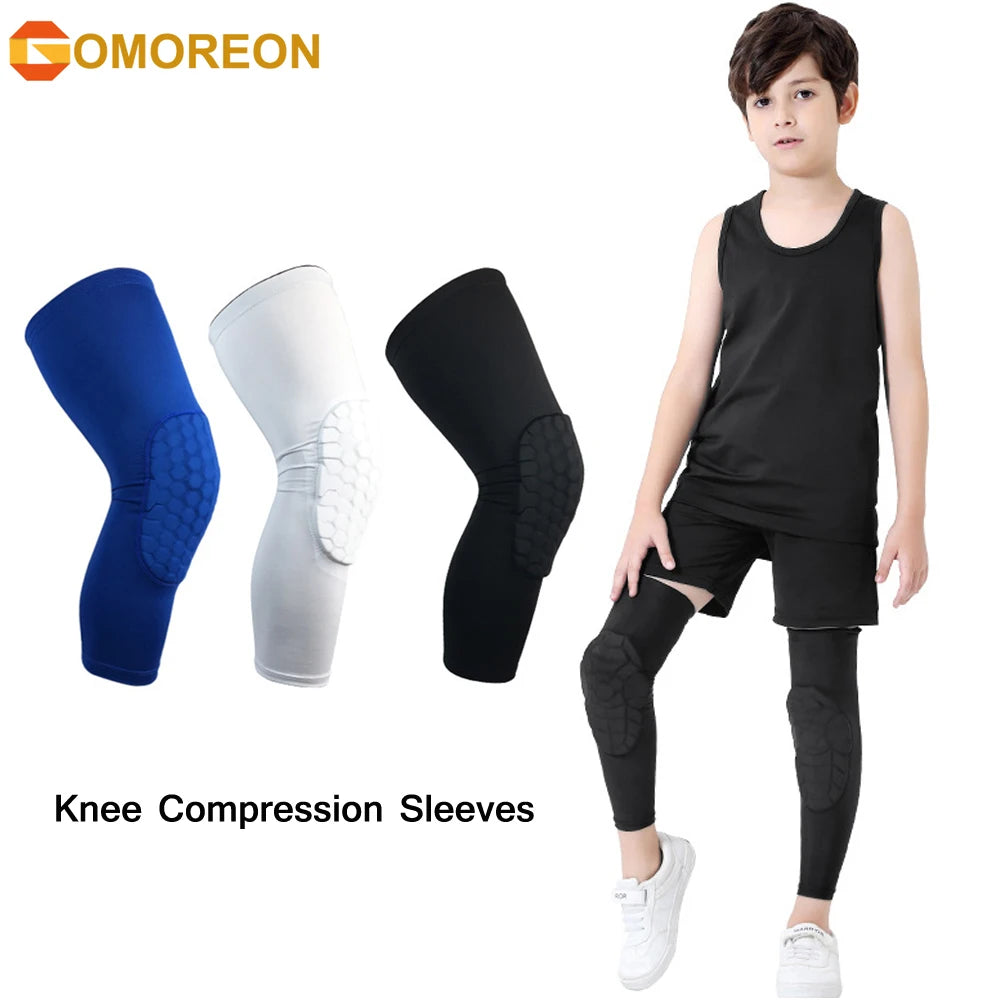 <h2>Joelheiras de Compressão em Favo de Mel – Equipamento de Proteção para Esportes Infantis e Jovens</h2>