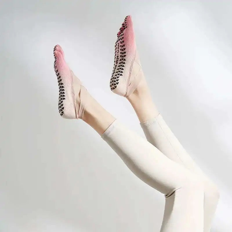<h2>Meias de Yoga com Tingimento Amarrado para Mulheres – Meias de Cinco Dedos, Absorventes e Antiderrapantes, 100% Algodão</h2>