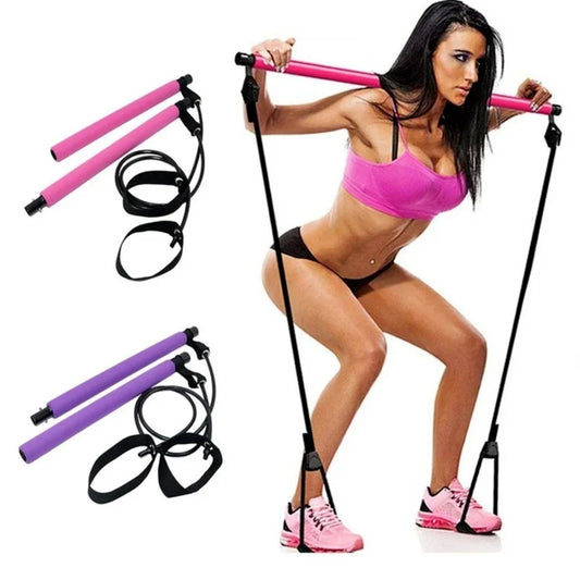 <h2>Kit Fitness para Pilates – Bastão de Treino, Faixa de Resistência e Corda para Construção Corporal</h2>