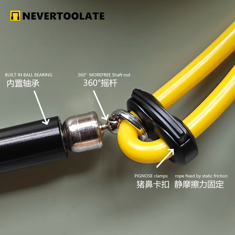 <h2>Corda de Pular com Rolamento de Esferas Metálico – Rotação 360°, Cabo de Metal, Sem Emaranhado</h2>